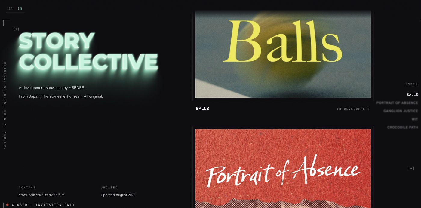 STORY COLLECTIVE — arrdep.film/story-collective